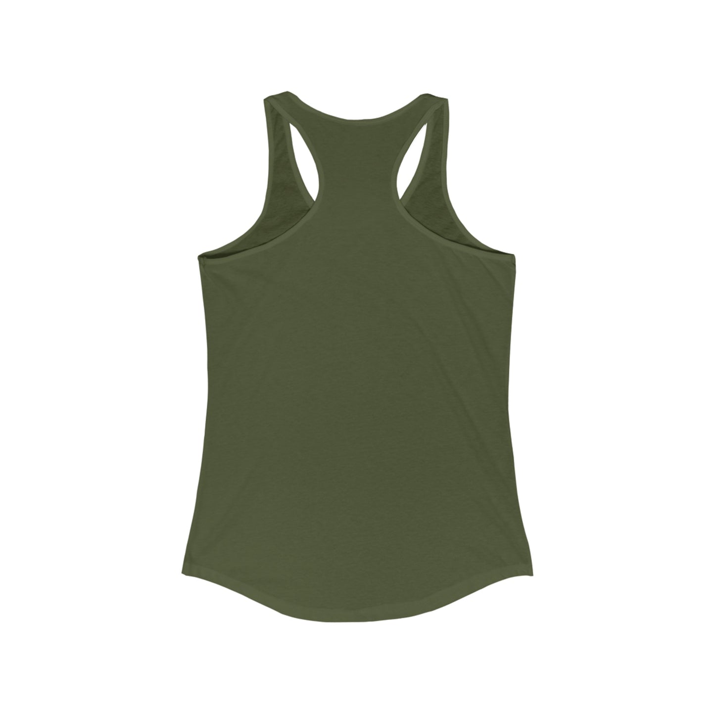 Solid Black Logo Women's Ideal Racerback Tank (9 colors)