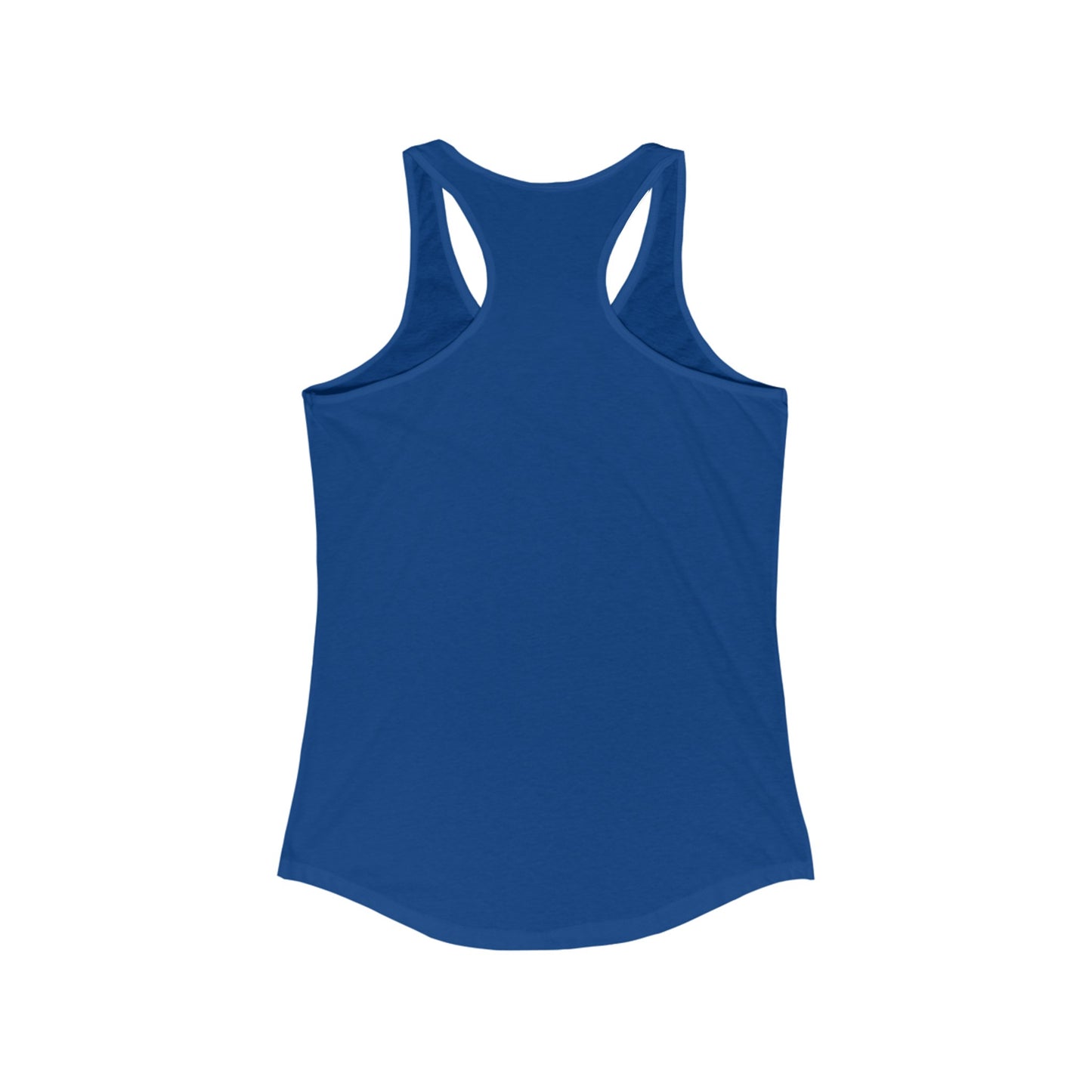 Solid Black Logo Women's Ideal Racerback Tank (9 colors)