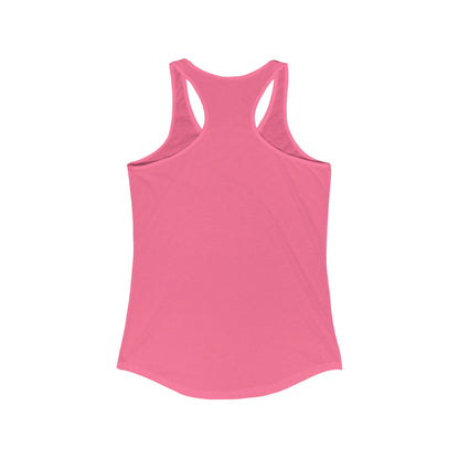 Solid Black Logo Women's Ideal Racerback Tank (9 colors)