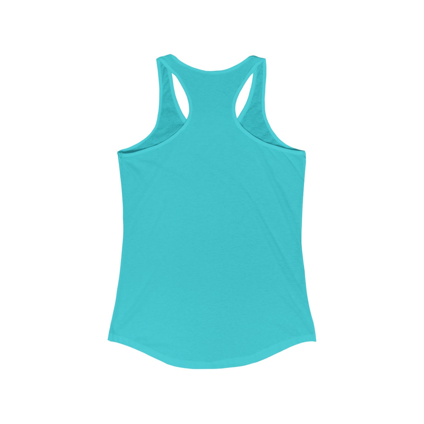 Solid Black Logo Women's Ideal Racerback Tank (9 colors)
