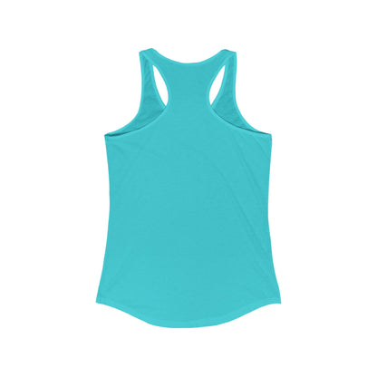 Solid Black Logo Women's Ideal Racerback Tank (9 colors)