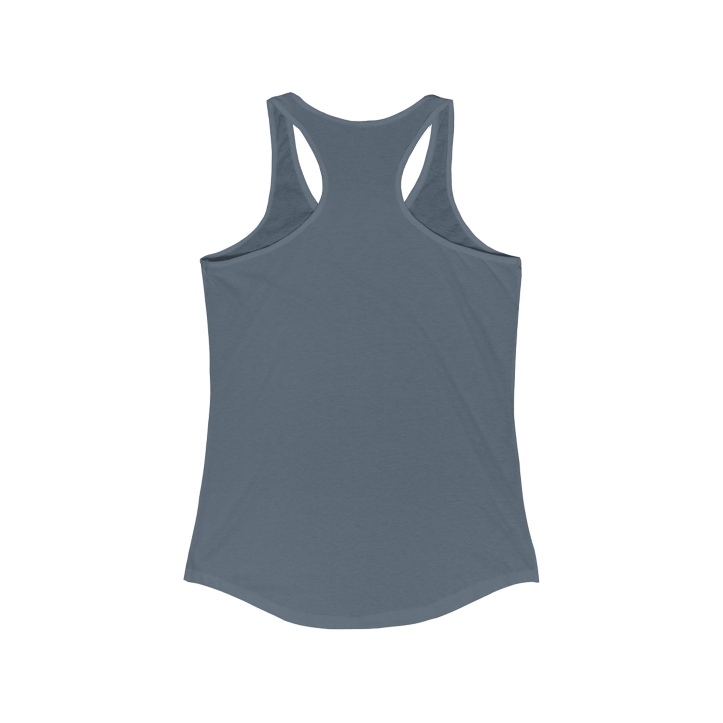 Solid Black Logo Women's Ideal Racerback Tank (9 colors)