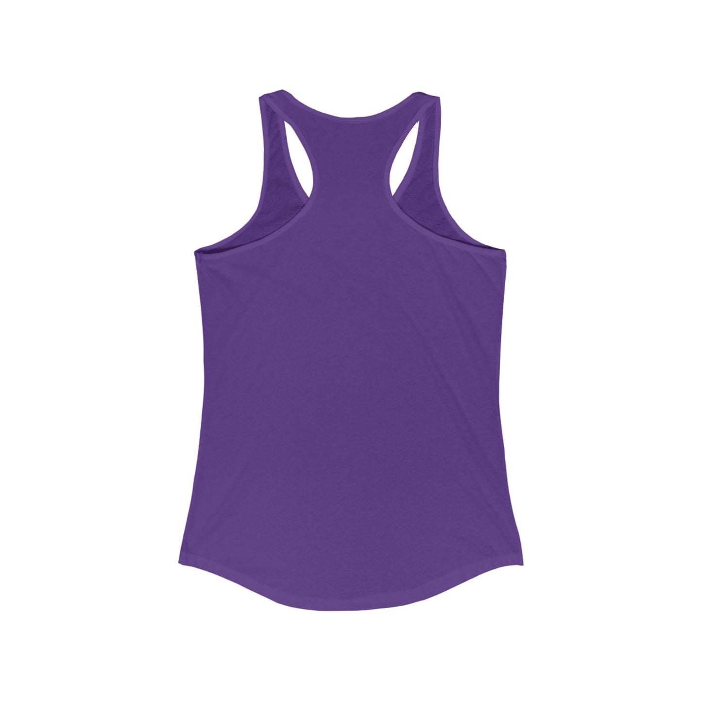 Solid Black Logo Women's Ideal Racerback Tank (9 colors)