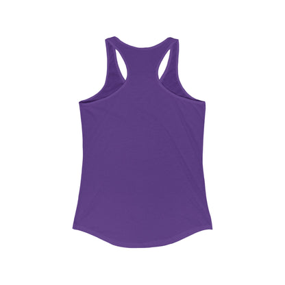 Solid Black Logo Women's Ideal Racerback Tank (9 colors)