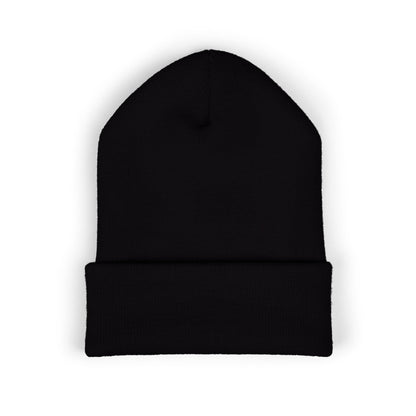 Embroidered Classic Cuffed Beanie — Black